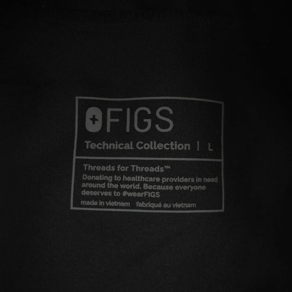 FIGS Tansen Jogger Scrub Pants Mens Large Black Technical Collection MXXSW2004